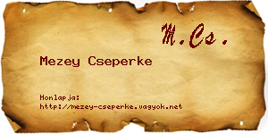 Mezey Cseperke névjegykártya